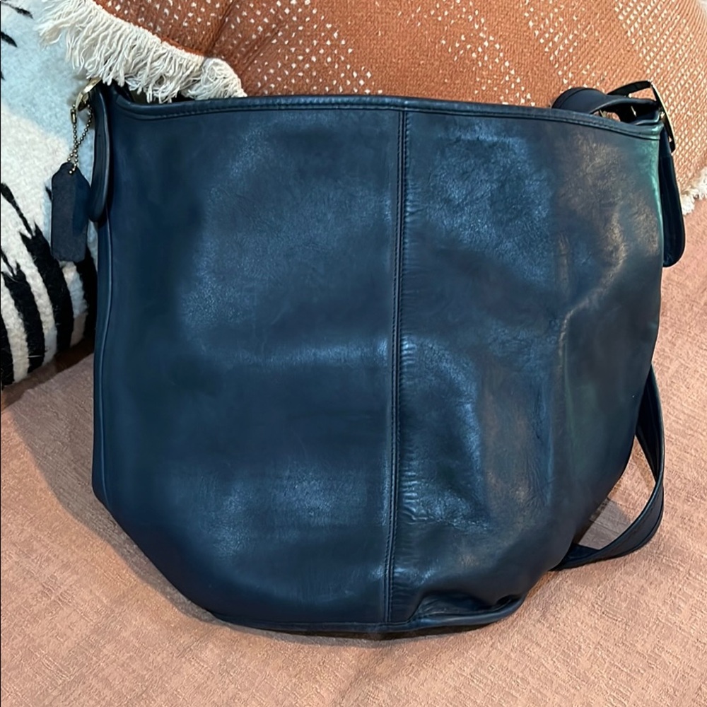 Vintage Coach Bucket Leather Crossbody Bag
